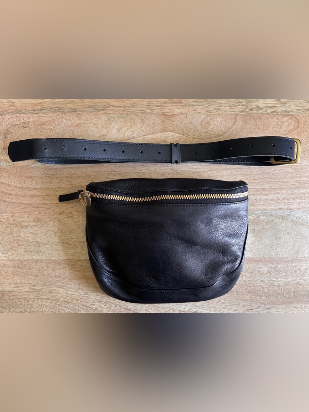 Clare V. Fanny Pack — Black Neptune Leather, Used Excellent Condition